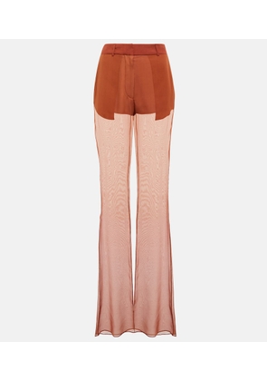 Nensi Dojaka Mid-rise wide-leg silk pants