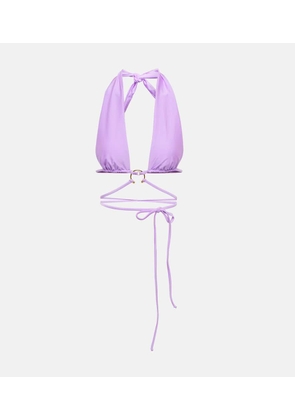 Same Pierced wrap bikini top