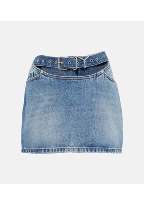 Y/Project Cut-out denim miniskirt