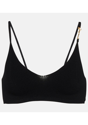 Jacquemus Le Bandeau Pralu ribbed-knit crop top