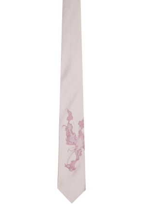 Dries Van Noten Purple Floral Tie