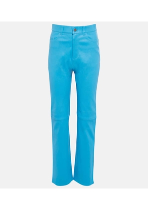 Stouls Terry high-rise straight leather pants