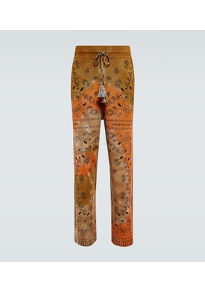 Alanui Bandana Piquet jacquard cotton pants