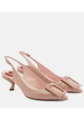 Roger Vivier Virgule leather slingback pumps