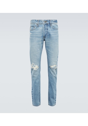 Due Diligence Slim-fit distressed jeans
