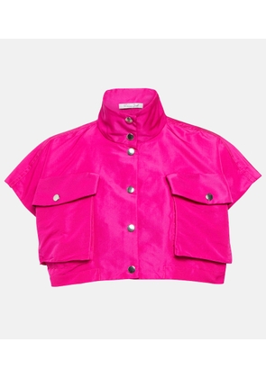 LaQuan Smith Cropped satin jacket