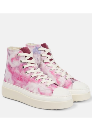Isabel Marant Austin printed high-top sneakers