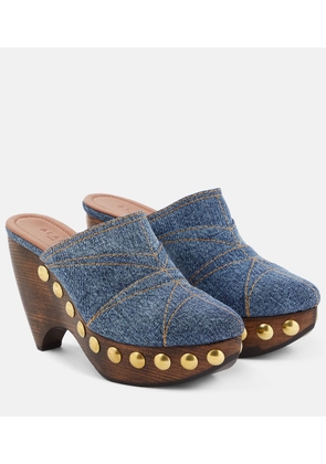 Alaia Le Sabot denim mules