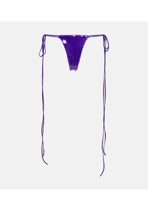 LaQuan Smith Sequined side-tie panties