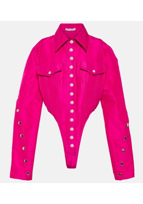 LaQuan Smith Satin corset top