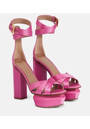 Balmain Ava satin platform sandals
