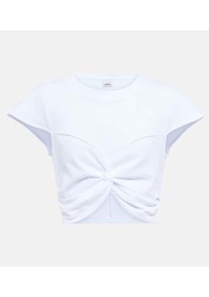 Isabel Marant Zineae cotton jersey crop top