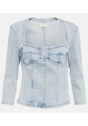Isabel Marant Vanio bleached denim top