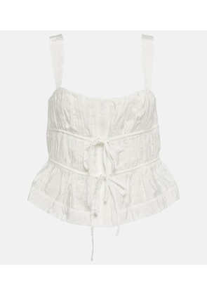 Simkhai Abilene drawstring shirt