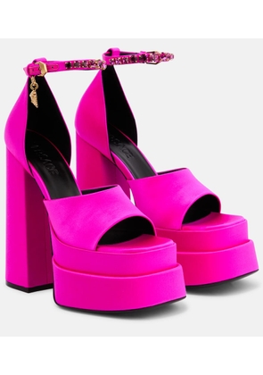 Versace Medusa Aevitas satin platform sandals