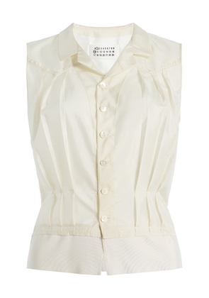 Maison Margiela Pleated Satin Top - Moda Operandi