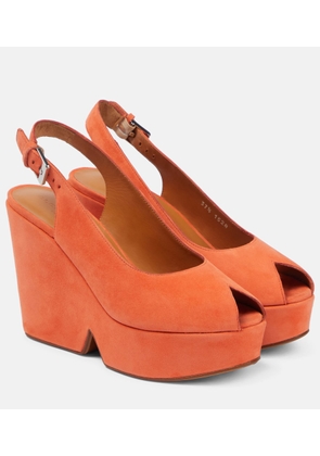 Clergerie Dylan suede platform sandals