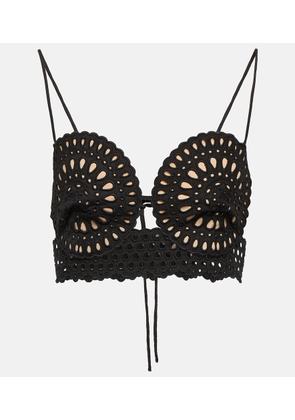 Stella McCartney Broderie anglaise crop top