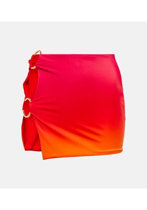 Louisa Ballou Double Ring printed miniskirt