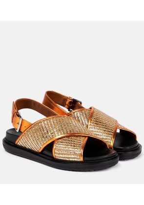 Marni Fussbett leather-trimmed sandals