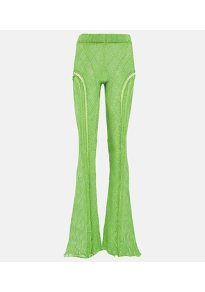 Roberta Einer Disco high-rise flared cotton pants