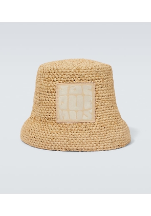Jacquemus Le Bob Ficiu raffia bucket hat