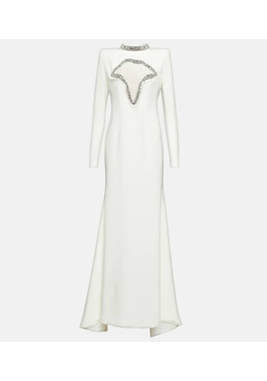 Miss Sohee Crystal-embellished silk cutout gown