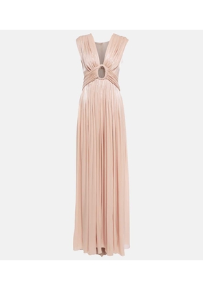 Costarellos Draped satin gown
