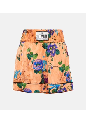 Off-White Floral jacquard pajama shorts