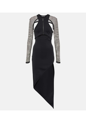 David Koma Embellished cutout midi dress