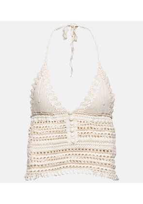 Isabel Marant Frinley cotton crochet crop top
