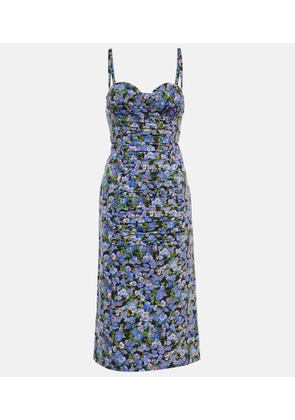 Carolina Herrera Floral cotton-blend midi dress