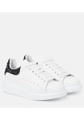 McQueen Oversized embellished leather sneakers