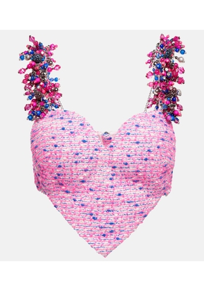 Area Heart embellished crop top