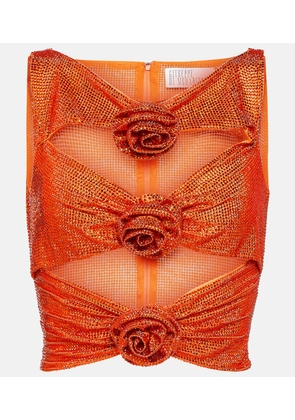 Giuseppe di Morabito Embellished cutout crop top