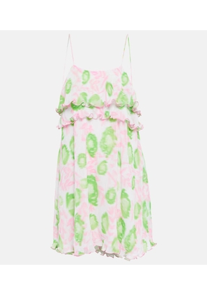 Ganni Floral georgette minidress