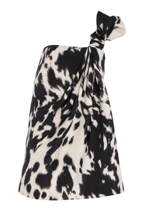 Oscar de la Renta Asymmetric Crepe Mini Dress - Moda Operandi