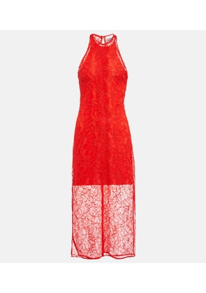 Ganni Halterneck lace midi dress