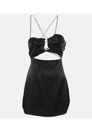 The Sei Asymmetrical silk satin minidress
