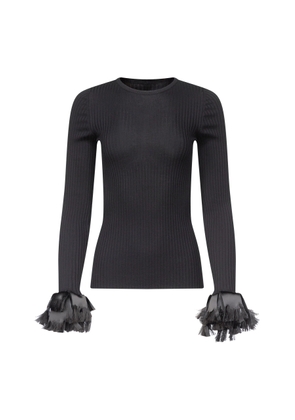 FFORME Nova Ribbon-Fringed Wool Sweater - Moda Operandi