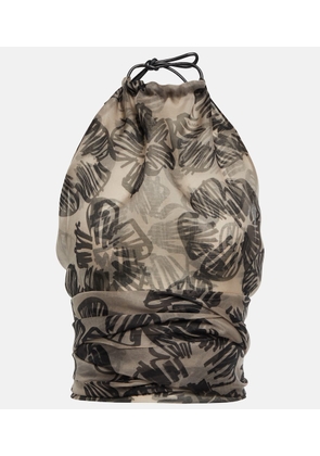 Max Mara Shaila silk crop top