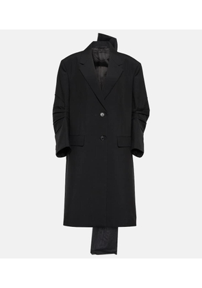 Prada Bow-detail mohair coat