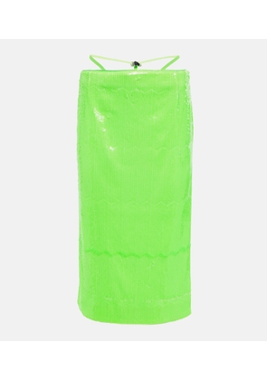 Rotate Embellished low-rise midi skirt