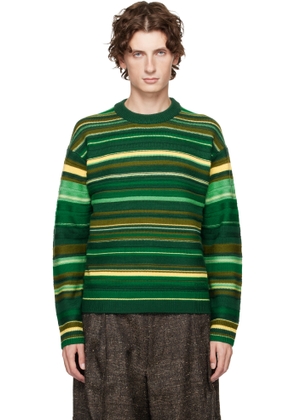 JW Anderson Green Multi Stripe Sweater