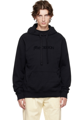JW Anderson Black Logo Embroidery Hoodie