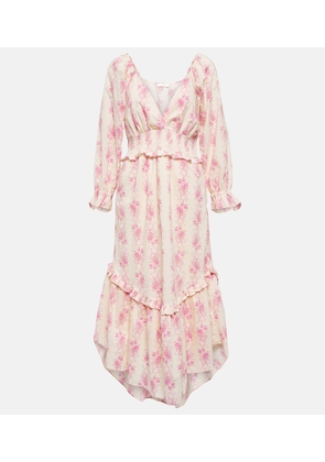 LoveShackFancy Firefly floral cotton midi dress