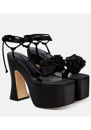 Magda Butrym Applique satin platform sandals