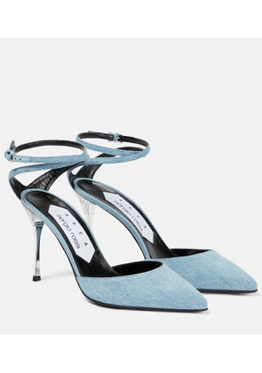 Area x Sergio Rossi Marquise denim pumps