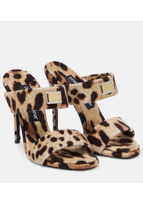 Dolce&Gabbana x Kim printed terry mules