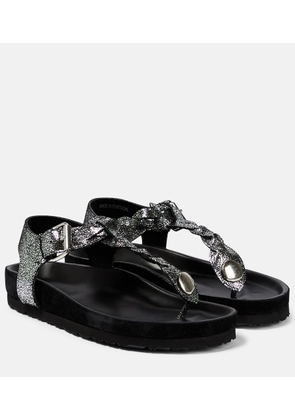 Isabel Marant Brook metallic leather sandals
